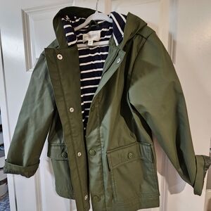 Gymboree Green Hooded Kids Raincoat Size Small 5-6